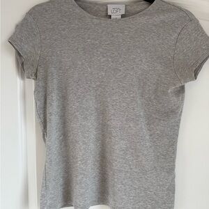 LOFT Fitted Gray Short Sleeve Tee